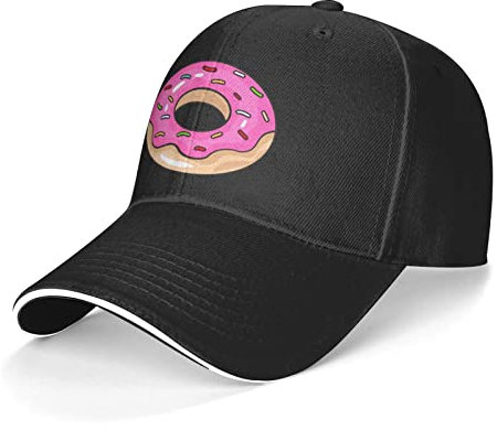 Sonnenmütze Donut-Cartoon Hip-Hop-Hut Einfarbig Snapback Cap Waschbar Mütze Für Urlaub Must Haves Erwachsene Wandern