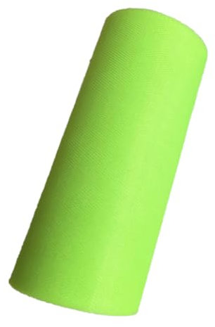 Anevous 1 Rolle Tülle Roll Tüllstoff, Tüll Stoff DekorativeTüll Rolle, Weich und Fein Deko Stoffe Tüllband für DIY Handwerk, Brautkleider Ballett Kleider, Hochzeit Party Deko,Fluoreszierendes Grün