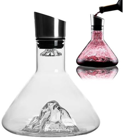 Revella Wine Decanter,Revella Decanter,Clear Wine Decanter,Funny Filtration Decanter,Whiskey Decanter Wine Pourer,Crystal Wine Decanter with Filter,Whisky Present for Men