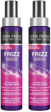 John Frieda - Traumglätte 3-Tage-Glatt Styling Spray - Inhalt: 100ml - Mit Hitzeschutz und Keratin - Für widerspenstiges, mitteldickes bis dickes Haar (Packung mit 2)