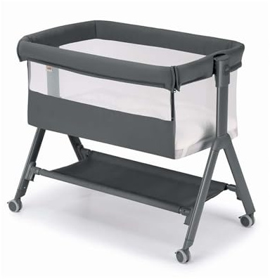 CAM Il mondo del bambino Sempreconte Air Baby Beistellbett Babywiege bis 9 kg, Farbe: Anthrazit