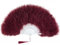 Coucoland 1920s Marabou Feather Fan Flapper Folding Hand Fans Feather Fan Handheld for 20s Vintage Gatsby Party Winered