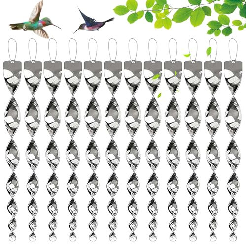 12 Stück Vogelabwehr Balkon Vogelscheuche Schwalbenabwehr Taubenabwehr Balkon Vogelabwehr Vogelschreck Balkonn Krähen Vertreiben Flatterband Vogelabwehrr Schwalben Abwehr Vögel Vertreiben Balkonn