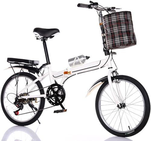 Faltrad Klapprad für Erwachsene, 6-Gang-Klapprad, schnell zusammenklappbar, Verstellbarer Lenker und Sitz, bequemes Fahrkissen, 20 Zoll C,20 Zoll
