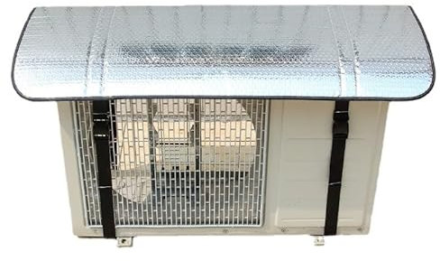 Jwthee Air Conditioner Covers for Outside, Outdoor Air Conditioner Cover Waterprof Windproof Heavy Duty Top Air Conditioner Cover Airconditioner Cover for Outside (for 110x55cm/43.3x21.7in)
