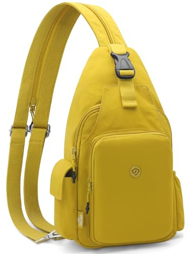 GOUNNU Leichter Brusttasche Damen und Herren Sling Bag Klein Rucksack Schulterrucksack Nylon Umhängetasche Casual Schultertasche Crossbody Bag für Outdoorsport Radfahren Reisen