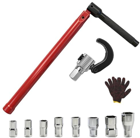 Scettar 10 Pz Chiave Rubinetto Lavello - 8-17 MM Chiave per Rubinetto Sottolavello Set - Chiavi per Tubazioni per Riparazioni Casa,Installazione Idraulica,Manutenzione Bagno/Cucina & Fai da Te
