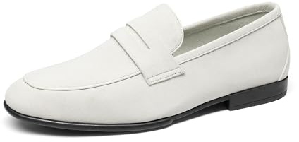 Bruno Marc Men's Penny Loafers Leather Dress Shoes | Comfort Lightweight Slip-on Shoes Suede Soft Cowhide Non Slip 180 Foldable Daily Weekend Travel Journey Outing