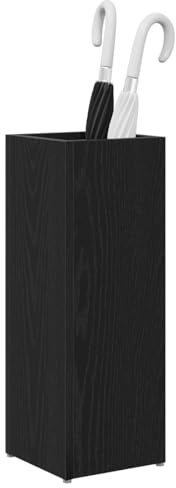 vidaXL Sonnenschirmhalter Schwarz Eichen-Optik 20 x 20 x 55,5 cm, Moderner Schirmständer aus Holzwerkstoff, Rechteckiges Design, Platzsparender Eingangs-Organizer, Praktische Aufbewahrungslösung