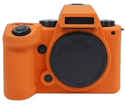 for Panasonic LUMIX DC-S5 II/DC-S5M2GK Camera Case,Silicone Rubber Camera Housing Protective Cover Case for Panasonic LUMIX DC-S5 II/DC-S5M2GK (Orange)