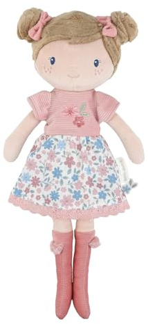 Little Dutch Weiche Stoffpuppe Kuschelpuppe - Puppe Rosa - 35 cm groß - für Mädchen ab 12 Monate - Blumenmädchen