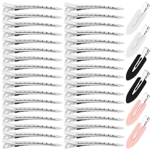 BUTBU 40 Stück Haarspangen Mädchen, Nahtlose Haarspange, EnteBill-Haarspangen, Haar Clips Metall, haarklemmen Friseur, Friseurbedarf, Haarclips zum Stylen und Schneiden, für Haarstyling Make Up