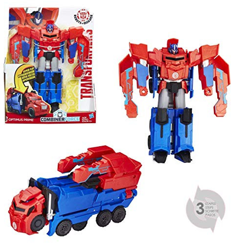 Transformers Robots in Disguise - Robot Combiner Optimus Prime Camion 25cm - Jouet Transformable 2 en 1