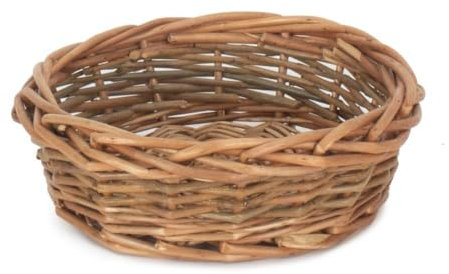 Red Hamper Medium Unpeeled Willow Round Tray