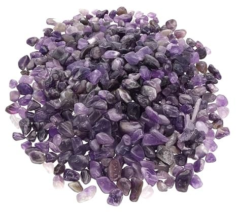 Amethyst Mini Trommelsteine 1000 g Edelsteine Heilsteine echter Stein | Inkl. Edelsteinkarte | 2-15 mm Durchmesser | 100% naturbelassen
