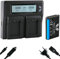 SK Akku Ersatz für Sony NP-BX1 1100mAh + LCD Dual Charger Sony ZV-1 II ZV-1 / Cyber-Shot DSC RX100 I II III IV V VI VII - CX647 H400 - WX500