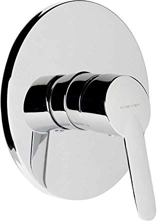 Clever 98725 Grifo de Ducha Monomando para Empotrar 1 Via, Cromado