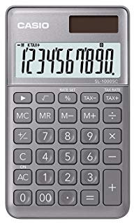 Casio SL-1000SC-GY Tragbarer Taschenrechner (grau)