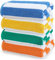 Utopia Towels [24 Pack Cabana Stripe Beach Towels (76 x 152 cm) - 100% Ring Spun Cotton Large Pool Towels, Soft and Quick Dry Swim Towels (Blue, Green, Orange & Yellow)