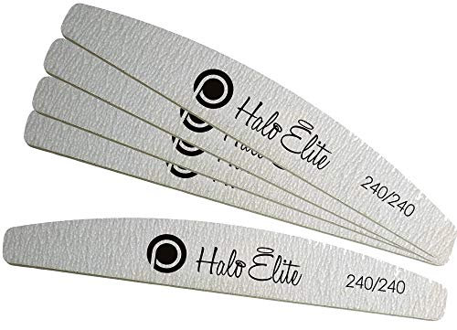 Pure Nails Halo Elite Zebra Moon Nail Foam Files - 240/240 Grit (Pack Of 5