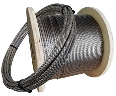 Edelstahl Drahtseil 4mm x 50m V4A AISI316 Rostfrei INOX 7x7 Edelstahldrahtseil Rankhilfe