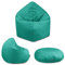 BuBiBag - 2in1 Sitzsack Bodenkissen - Outdoor Sitzsäcke Indoor Beanbag in 32 Farben und 4 Größen - Sitzkissen für Kinder und Erwachsene (Türkis-100 cm)