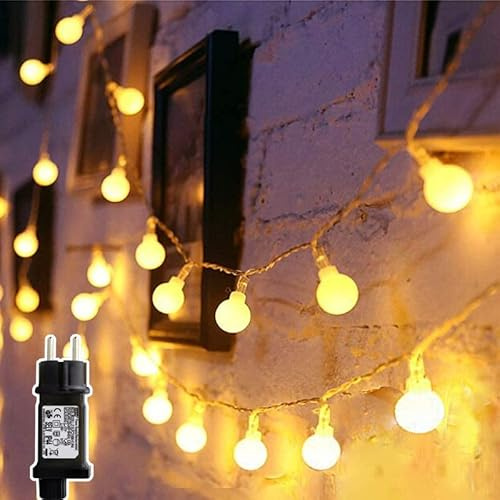 Yinuo Mirror Catena Luminosa 15 m 100 Led 8 Modalità Decorazione Camera Casa per Festa Natale Compleanno Serata Matrimonio Décor Giardino Patio Basso Voltaggio 31V