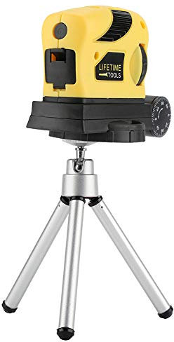Laser Wasserwaage, Horizontale Ebene multifunktions Level mit Stativ, ABS Kunststoffschale, 100% nagelneu, Gelb, 8,3 * 3,3 * 6 cm