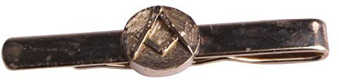 Pince a cravate francs-maçons équerre et compas maçonnique atelier By Mode France. (laiton plaqué argent)