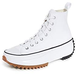 Converse Run Star Hike HI Damen Weiß weissschwarz, 45 Damen