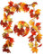 Kesote Girlande Herbst 2 Stück Aufhänger Thanksgiving Banner Ahornblatt Künstlich Erntedankfest Deko Halloween (1,7 Meter)