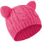 SATINIOR Katze Ohr Mütze Hut Winter Süß Katze Strickmütze für Damen Mädchen (Rose Rot)