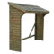 MilaniHome.it - Legnaia da Esterno Cm 217x80x155/180 H in Legno di Pino Verniciato in Autoclave Porta Legna Stipodi coloreMarrone