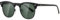 kimorn Polarisierte Sonnenbrille Unisex Retro Halb-Randlos Rahmen Klassisch Eyewear AE0550 (Mattschwarze Grüne Linse, 52)