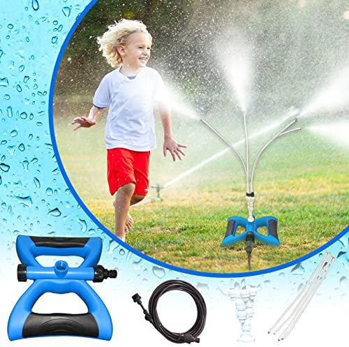 Brumisateur Terrasse sur Pied, 8m de Tube+4 Buses de Brumisation+1 Adaptateur (3/4) Portable Misting System pour le refroidissement de la terrasse, animaux de compagnie, les enfants qui jouent (Blanc)