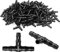 190 Piezas 4/7 mm Conectores en T de Plástico, VooGenzke T Conectores de Púas de Riego por Goteo, Junta de Tubo de Púas para Manguera de 4/7mm, para Césped, Jardín Sistema de Riego