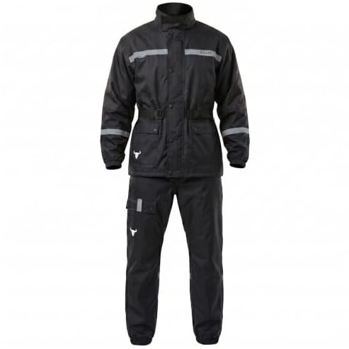 BULLDT Motorrad Regenanzug Set Herren Regenjacke Regenhose 2-Teilig Wasserdicht Winddicht Reflektierend mit Mesh Futter Versiegelten Nähten Reißverschluss