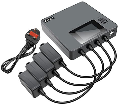 BeisDirect 6-Way Rapid Multi Battery Charger For DJI MINI 3 RPO Digital Display Charger Battery Butler, Charge 4 Batteries & 2 USB Ports Simultaneous,Charging Hub Accessories