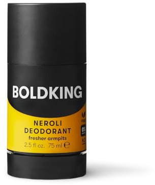 Boldking Deo Herren Neroli 75 ml - Deo Stick Herren ohne Alkohol - Deodorant Herren mit anti-allergenem Parfüm - Fleckenfreier Deo Stick - Deo ohne Aluminium Herren