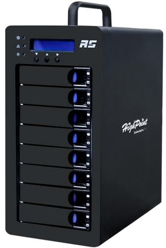 HighPoint RocketStor 6438TS 8 Bay 6Gb/s SAS/SATA Hardware RAID Tower Enclosure