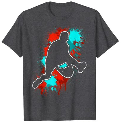Basketball Spieler Korbleger Basketball Silhouette Dunking T-Shirt