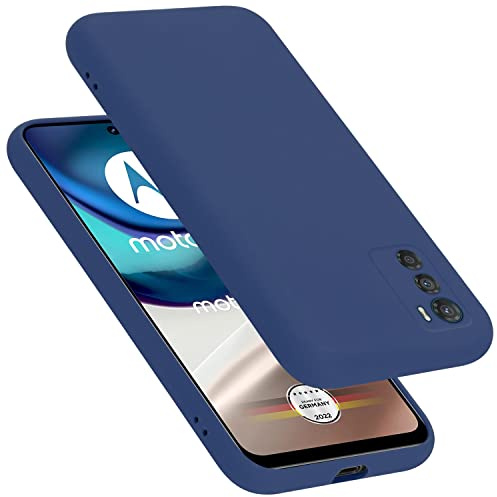 Cadorabo Hülle kompatibel mit Motorola Moto G42 Hülle Silikon Handyhülle für Moto G42 Case aus flüssigem Silikon- Kratzfeste und stoßfeste dünne TPU Schutzhülle - Liquid BLAU