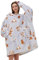 DaysU Tragbare Decke Hoodie Erwachsene, übergroßes Sherpa-Sweatshirt für Damen und Herren, zwei Taschen Kapuzenpullover-Decke, Katze, Einheitsgröße
