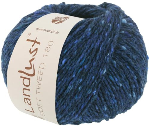 LANA GROSSA Landlust Soft Tweed 180 | Klassisch verzwirntes Tweedgarn aus Schurwolle mit mehrfarbigen Noppen | Handstrickgarn aus 100% Merinowolle | 50g Wolle zum Stricken & Häkeln | 180m Garn FB114
