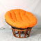Bettschlange Hängesessel Kissen,Papasansessel Kissen,Lesesessel Rund, Gartensessel Sitzkissen,Papasan Hängesessel Kissen(Stühle Nicht Enthalten),Orange,120x120cm