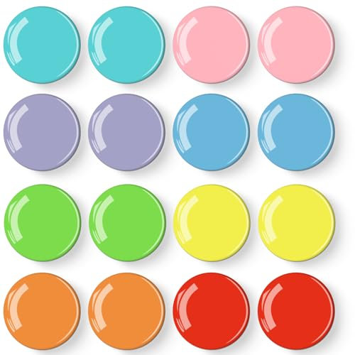 MORCART 16 Stück Bunte Magnete für Magnettafel, Kühlschrankmagnete Dekorative für Kühlschrank, Whiteboard, Küche, Tafeln, Pinnwand Büro Kinder und Erwachsene Geschenk