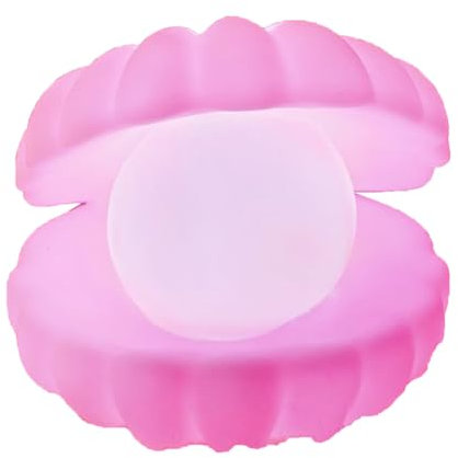 Tragbare Muschel-Perlen-LED-Farbwechsel-Glitzer-Stimmungsakzentlampe, Nachtlicht, Desktop-Ornament, Heimdekoration Für Schlafzimmer, Wohnzimmer(Rosa)
