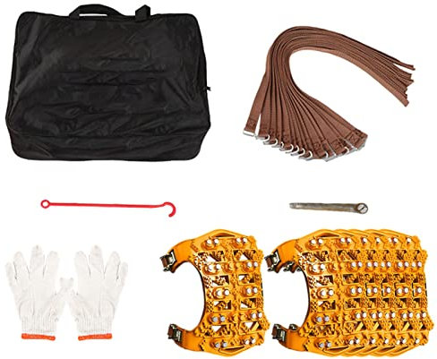 Youding Snow Master Chain – 6 Schneeketten aus Gummi Arctic Grip – Traktionskette für Fahrgastreifen mit Stollen und Aufbewahrungstasche, verschleißfest – Verwendung als Reise