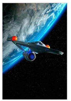 AAVEDA USS Enterprise Leinwand-Poster, Schlafzimmer-Dekor, Sportlandschaft, Büro, Raumdekoration, Geschenk, ungerahmt, 30 x 45 cm
