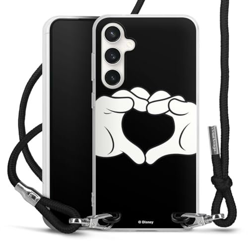 Carry Case kompatibel mit Samsung Galaxy S23 FE Hülle mit Band Handykette zum Umhängen schwarz Disney Mickey & Minnie Mouse Offizielles Lizenzprodukt